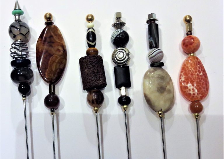 #16 - Achate, Koralle, Horn, Bein, Lava, Altsilber