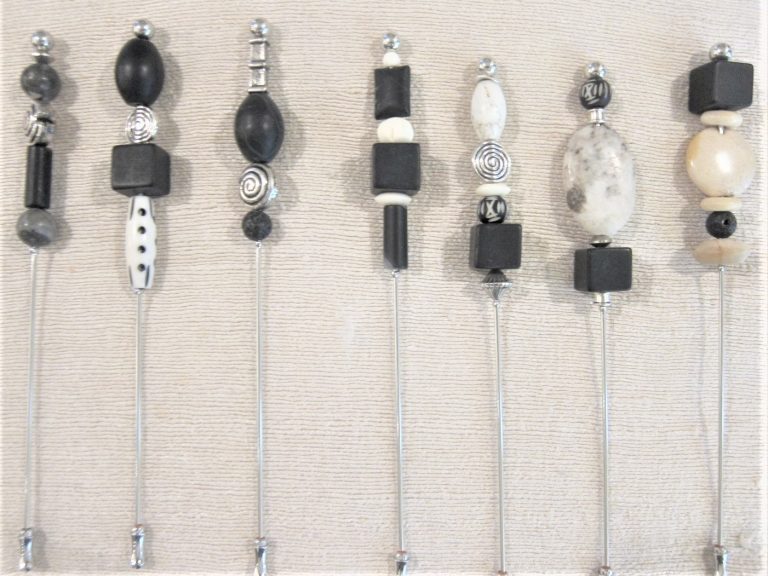 #7 - Achate, Howlith, Bein, Altsilber, Echtsilber