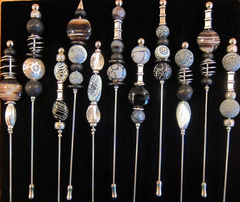 #19 - Achate, Ebenholz, Altsilber, Echtsilber